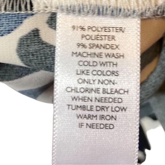 Loft Black, Navy, And White Dress With Tie Waist, Size M - Picture 7 of 7